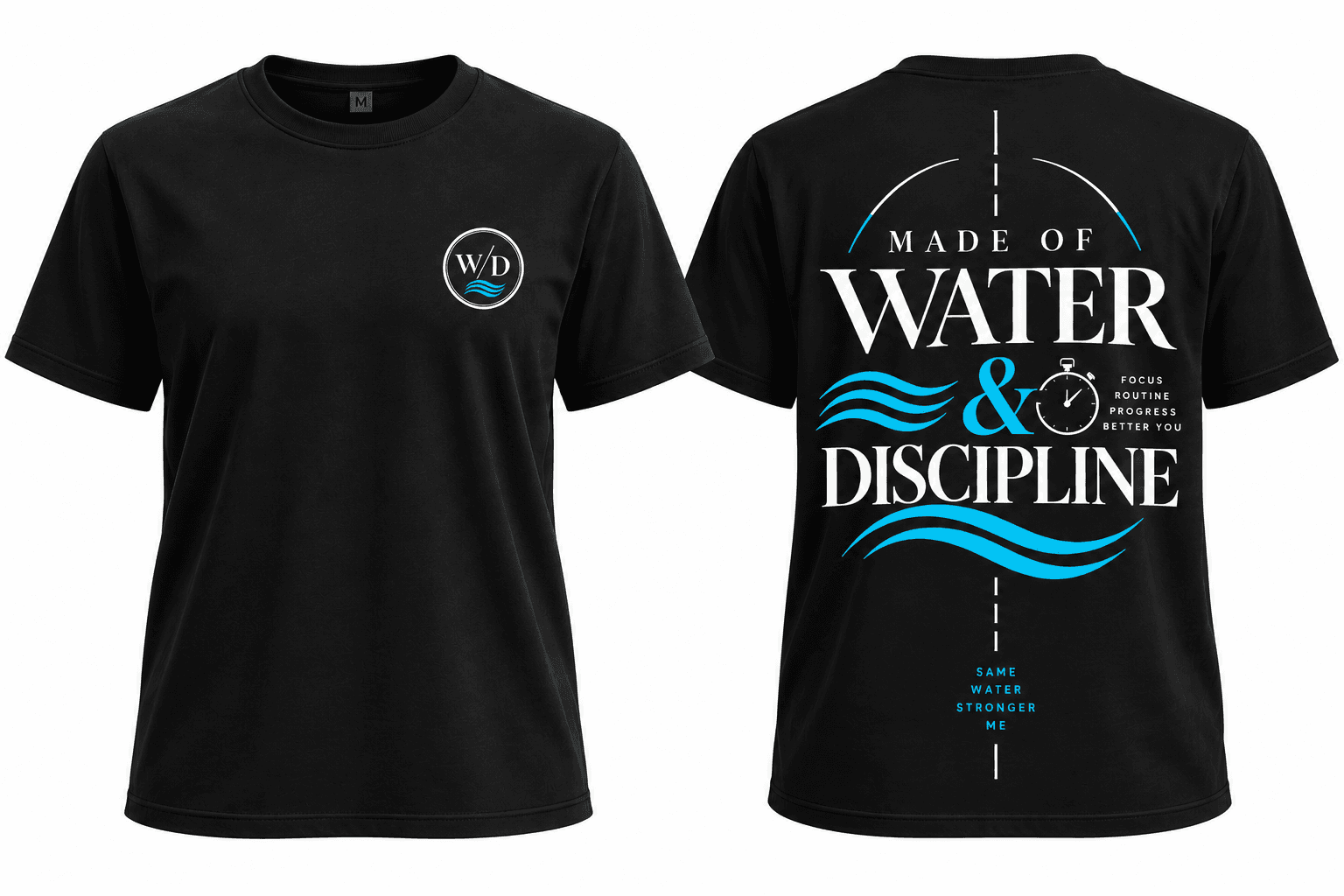 Camiseta Laiza Ribeiro Water & Discipline Preto / Azul